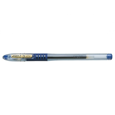Pilot Boligrafo de Gel G1 Grip - Recargable - Grip de Goma - Punta de Bola 0.5mm - Trazo 0.3mm - Cuerpo Transparente - Color Azu