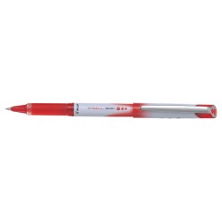 Pilot Boligrafo de Tinta Liquida V Ball Grip 05 - Punta de Bola Conica 0.5mm - Trazo 0.3mm - Grip de Goma - Color Rojo