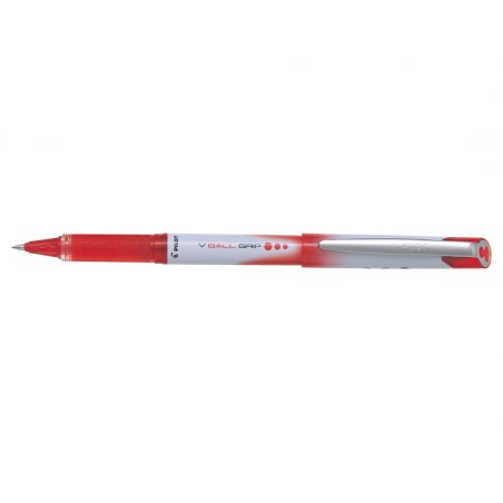Pilot Boligrafo de Tinta Liquida V Ball Grip 05 - Punta de Bola Conica 0.5mm - Trazo 0.3mm - Grip de Goma - Color Rojo