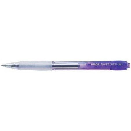 Pilot Boligrafo de Bola Retractil SuperGrip Neon Colour - Recargable - Punta 1.0mm - Trazo 0.25mm - Tinta a Base de Aceite - Col