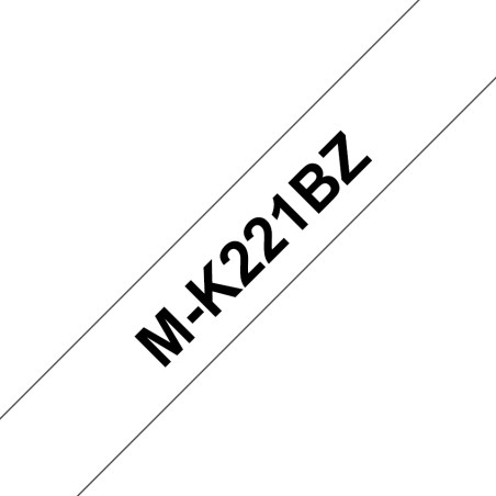 Brother MK221BZ Cinta No Laminada Generica de Etiquetas - Texto negro sobre fondo blanco - Ancho 9mm x 8 metros