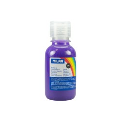 Milan Botella de Tempera - 125ml - Tapon Dosificador - Secado Rapido - Mezclable - Color Violeta