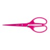Milan Tijeras Oficina Acid con Cuchilla de Acero Inoxidable - Mango de Plastico Simetrico - Longitud 17cm - Color Rosa