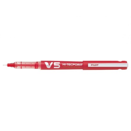 Pilot Boligrafo de Tinta Liquida V5 HI-Tecpoint Recargable - Fabricado con Plastico Reciclado - Punta Fina 0.5mm - Trazo 0.3mm -