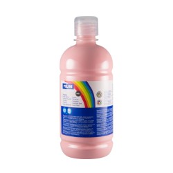 Milan Botella de Tempera - 500ml - Tapon Dosificador - Secado Rapido - Mezclable - Color Rosa Palido