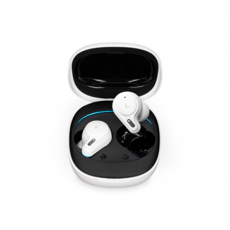 Ksix Satellite Auriculares Inalambricos con Microfono Bluetooth 5.1 - Autonomia hasta 5h - Control Tactil - Estuche de Carga con