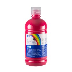 Milan Botella de Tempera - 500ml - Tapon Dosificador - Secado Rapido - Mezclable - Color Magenta