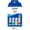 Epson 104 Pack de 4 Botellas de Tinta Originales - C13T00P640