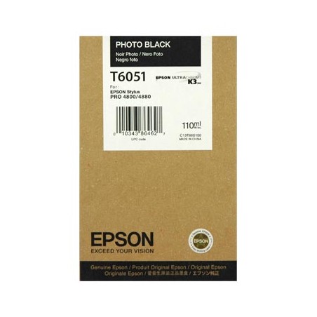 Epson T6051 Negro Photo Cartucho de Tinta Original - C13T605100