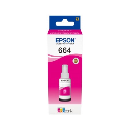 Epson T6643 Magenta Botella de Tinta Original - C13T664340