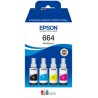Epson 664 Pack de 4 Botellas de Tinta Originales C13T664640