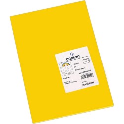Canson Guarro Pack de 50 Cartulinas Iris A4 de 185g - 21x29.7cm - Color Gualda