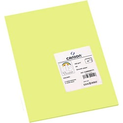 Canson Guarro Pack de 50 Cartulinas Iris A4 de 185g - 21x29.7cm - Color Verde Manzana