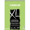 Canson XL Recycled Bloc de Dibujo con 50 Hojas A3 - Espiral Microperforado - Grano Fino - 160g - Color Blanco