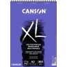Canson Xl Mix Media Bloc de Dibujo Acuarela de 30 Hojas A3 - Grano Texturado - Microperforado Espiral - 21x29.7cm - 300g - Color