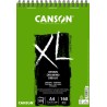 Canson XL Dessin Ligero Bloc de Dibujo con 50 Hojas A4 - Espiral Microperforado - 21x29.7cm - 160g - Color Blanco
