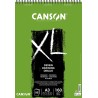 Canson XL Dessin Ligero Bloc de Dibujo con 50 Hojas A3 - Espiral Microperforado - 29.7x42cm - 160g - Color Blanco