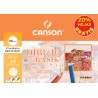 Canson Minipack Promo 10 Hojas de Dibujo Basik Liso - 21x29.7 - 130g - 20% Hojas Gratis - Color Blanco