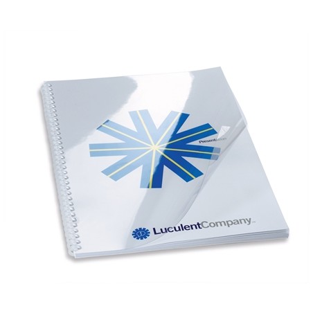 GBC HiClear Paquete de 100 Portadas de Encuadernar A4 - 180 Micras - Color Transparente