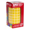 Apli Gomets Cuadrados Amarillos - 10x10mm - 59 Hojas Pretroqueladas - 6372 Gomets por Rollo - Ideal para Escuelas y Talleres Inf