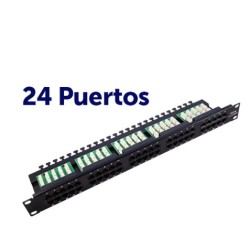 Cromad Patch Panel 24 Puertos Krone Cat 6 1U UTP 19"