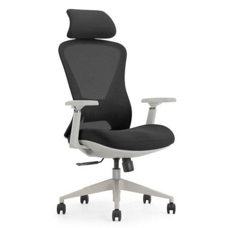 Cromad Gama Senior SE4000 Silla de Oficina - Piston de Gas de Grado 4 - Soportes Lumbar y Cervical Ajustables - Respaldo de Mall