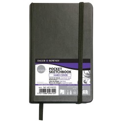 Daler Rowney Simply Cuaderno Cosido - Formato 9x14cm - 72 Hojas de Papel - 100g/mg2 - Color Blanco