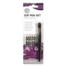 Daler Rowney Simply Pack de 1 Porta Pluma y 5 Plumillas - Color Negro