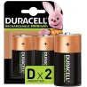 Duracell Pilas Recargables NiHM D LR20 1.2V 3000mAh - Precargadas - 2 Unidades