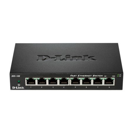 D-Link Switch 8 Puertos Fast Ethernet Gigabit 10/100 Mbps