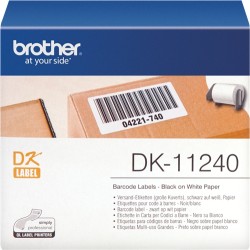 Brother DK11240 - Etiquetas Originales Precortadas Multiproposito Grandes - 102x51 mm - 600 Unidades - Texto negro sobre fondo b