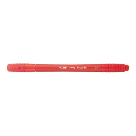 Milan Sway Fineliner Rotulador - Punta Fina 0.4mm - Ergonomico - Tinta al Agua - Color Rojo