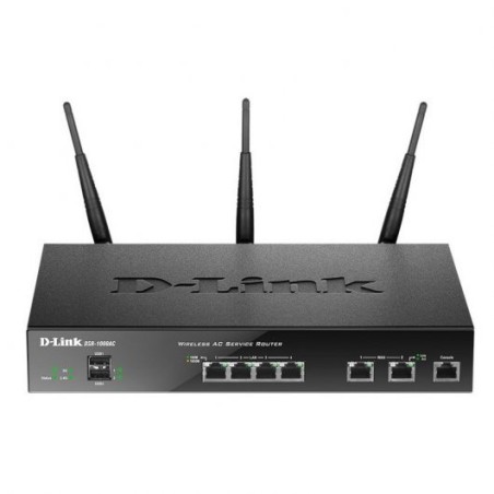 D-Link Router Profesional VPN Unificado WiFi Doble Banda - Hasta 1300Mbps - 2 Puertos LAN y 2 Puertos WAN - 3 Antenas Externas D