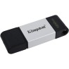Kingston DataTraveler 80 Memoria USB Tipo C 128GB - USB-C 3.2 Gen 1 - 200 MB/s en Lectura - Con Tapa - Diseño Metalico (Pendrive