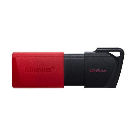Kingston DataTraveler Exodia M Memoria USB 128GB - USB 3.2 Gen 1 - Capuchon Movil - Enganche para Llavero - Color Negro/Rojo(Pen