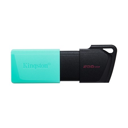 Kingston DataTraveler Exodia M Memoria USB 256GB - USB 3.2 Gen 1 - Capuchon Movil - Enganche para Llavero - Color Negro/Turquesa