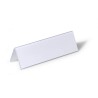 Durable Portanombres de Mesa con Forma de Tejado - Plastico - Incluye Etiquetas en Blanco - Tamaño de la Etiqueta 61/122x210mm