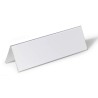 Durable Portanombres de Mesa con Forma de Tejado - Plastico - Incluye Etiquetas en Blanco - Tamaño de la Etiqueta 105/210x297mm