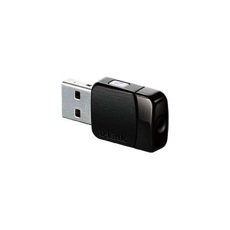 D-Link Adaptador USB WiFi Inalambrico AC600 - Hasta 433Mbps - MU-MIMO - WPS