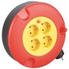 Elbat Enrollador Alargador con Proteccion Termica - 4 Shukos - Carga Maxima Enrollado 1100W, Desenrollado 3200W - Cable de 5m