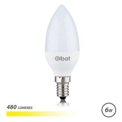 Elbat Bombilla LED C37 6W E14 480lm - 3000K Luz Calida
