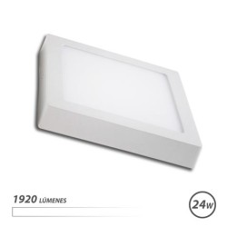 Elbat Downlight Cuadrado Sobre Pared LED 24W Luz - Color Blanco