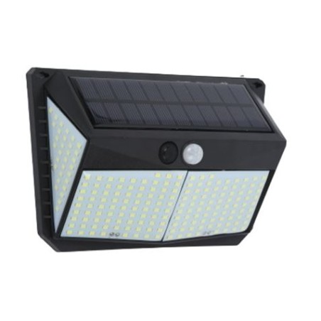 Elbat Aplique Solar 3 Caras - 250LM - Luz Fria 6500K - Sensor Movimiento - Bateria 1200mAh