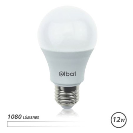 Elbat Bombilla LED A60 - 12W - 1080lm - E27 - Luz Blanca