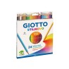 Giotto Stilnovo Pack de 24 Lapices Hexagonales de Colores - Mina 3.3mm - Madera - Colores Surtidos