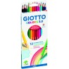 Giotto Colors 3.0 Pack de 12 Lapices Hexagonales de Colores - Mina 3 mm - Madera - Colores Surtidos