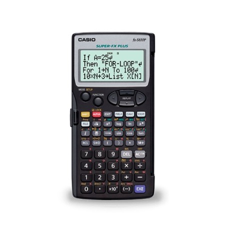 Casio FX5800PLUS Calculadora Programable de Sobremesa - Pantalla de 4 Lineas - 664 Funciones - 26 Memorias - 128 Formulas Almace