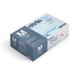 Santex Nitriflex Blue Pack de 100 Guantes de Nitrilo para Examen Talla M - 3.5 gramos - Sin Polvo - Libre de Latex - No Esterile