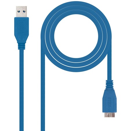 Nanocable Cable USB-A 3.0 Macho a Micro-USB 3.0 Macho 1m - Color Azul