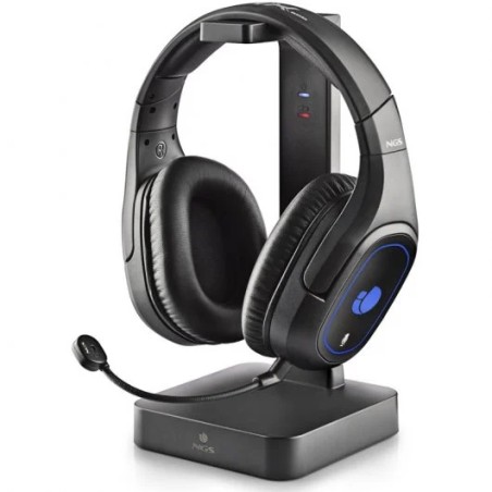 NGS GHX-600 Auriculares Gaming Inalambricos 7.1 - Microfono Extraible - Iluminacion LED - Orejeras Giratorias 90º - Autonomia ha